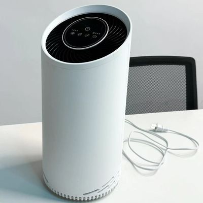 Soğuk Plasma Zamanlayıcısı Aktif Karbon Filtresiyle Beyaz Dokunma Kontrollü HEPA Hava Temizleyicisi Gece Işığı